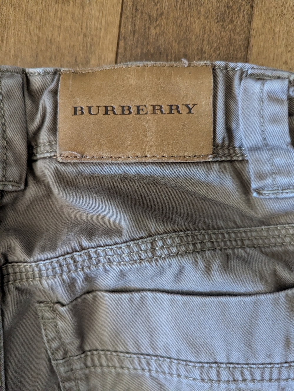 Burberry Kids Cotton Khaki Pants 6 YR